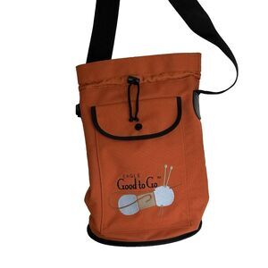 Eagle Good To Go Orange Yarn Storage Knitting Bag Crochet Tote Hobby Organizer
